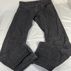 Levi’s 514 Dark Wash Black Straight Leg Jeans 33x32